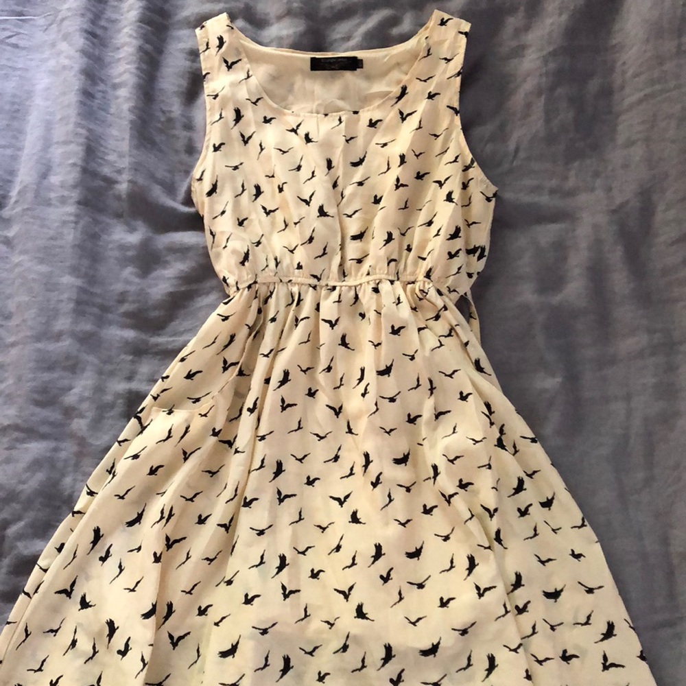 Bird pattern dress